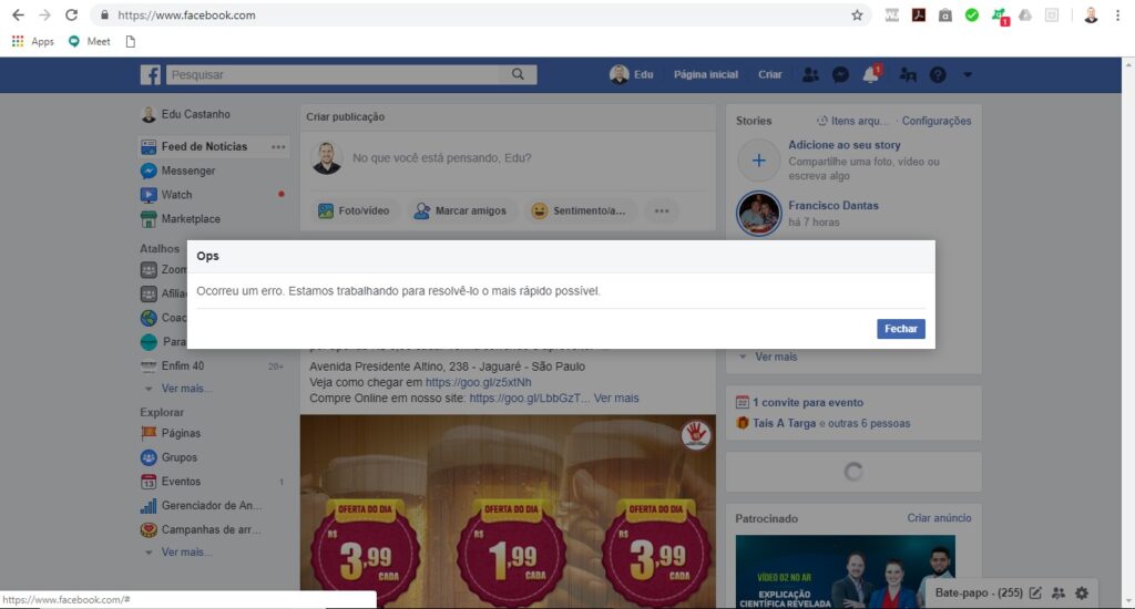 Facebook, Instagram e WhatsApp apresentam instabilidade no mundo inteiro
